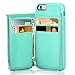 LAMEEKU iPhone 6s Wallet Case, iPhone 6 Card Holder Case, Shockproof iPhone 6 Leather Cases with Credit Card Slot Zipper Wallet Purse Money Pockets, Protective Cover for Apple 6/6s- Mint Green