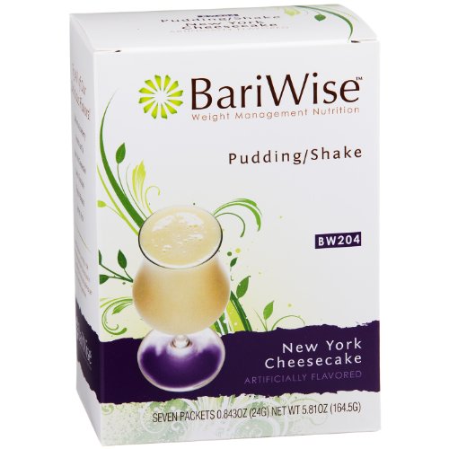 BariWise High Protein Shake / Low-Carb Diet Pudding & Shake Mix - New York Cheesecake (7 Servings/Box) - Gluten Free, Low Fat, Low Carb