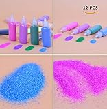 Fireboomoon 12 Pack Toy Scenic Sand Art painting in 12 Vivid Colors Scenic Sand,Sand Art Sand Sand Painting Art Paintings Color Sand Sand Toys Painting Colors Scenic Art Scenic Paintings