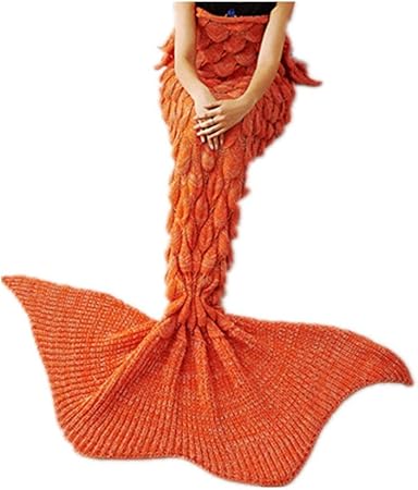 Regali Di Natale All Uncinetto.Yanzsy Coperta A Coda Di Sirena Coperta A Sirena All Uncinetto For Adulto Coperte Morbide For Tutte Le Stagioni Dormire Coccole Trapunta Divano Caldo Soggiorno Regali Di Natale For Le Donne Amazon It Casa
