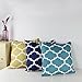 Decorative Throw Pillow Case Cushion Cover (Navy Quatrefoil) 18 