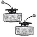 Brock Replacement Set Driver and Passenger Fog Lights Compatible with 1997-2001 Cherokee 55055275AB 55055274AB