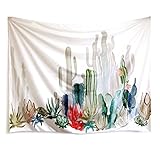 Cactus Landscape Wall Tapestry Mandala Tapestry Bohemian Tapestry Cactus Tapestry Watercolor Tapestry Indian Wall Decor Hippie Tapestry Headboard Home Decor (M-51.2
