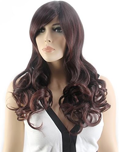 Dark Brown Wig Long Wavy Curly Deep Brown Wigs can wear it daily use by Grimm Hair