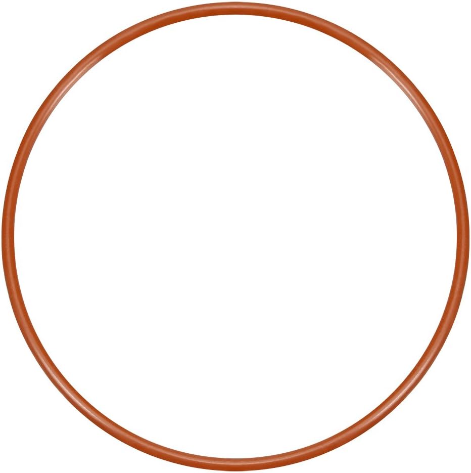 sourcingmap Silicone O-Ring, 90mm OD, 85.2mm ID, 2.4mm Width, VMQ Seal Rings Gasket, Red, 85.2mmx90mmx2.4mm