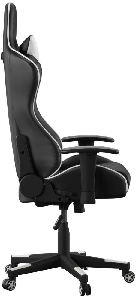 Alphason,AOC5126WHI,Senna Faux leather Racing chair - Black and White,Black and White, 1000x700x620mm - Image 3