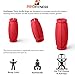 ProFitness Thick Bar Grips 1.0 Turns Barbell, Dumbbell, and Kettlebell Into Thick Gripz for Muscle Growth. Strengthen for Weight Training/Bodybuilding/Strongman/WOD (Red, 1.0 (Beginner Thick Grip))