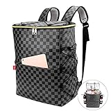 Tophie Insulated Cooler Backpack, 30L Leakproof Lightweight Lunch Backpack and Bag, 30 Cans PU Leather Waterproof Hiking Backpack for Hiking Beach Park Picnic