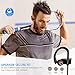 Bluetooth Headphones, MindKoo IPX6 Waterproof Wireless Headphones, Ear Hanging Lightweight Sports Earphones with Noise Cancelling, Built-in Mic, HD Sound for iPhone, iPad, Android Phones, Tablets