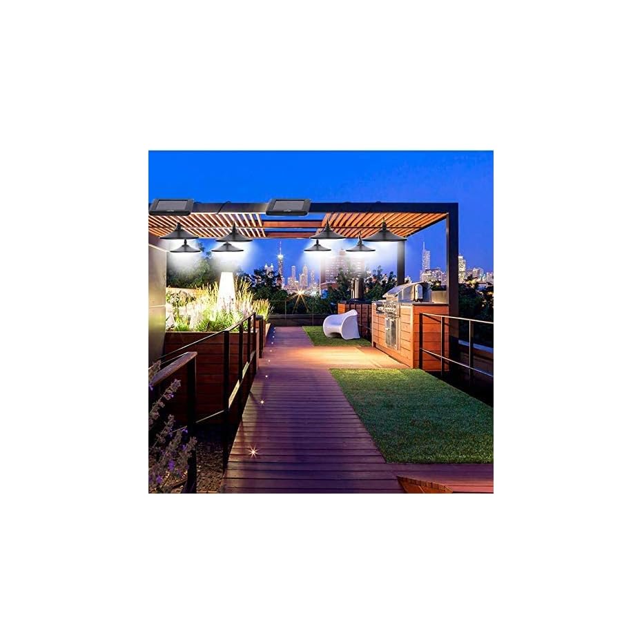 Lixada 3W Solar Hängende Lampe/Solarleuchten mit Fernsteuerungs