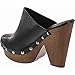 Mark and Maddux Antonio-06 Wood Effect Platform Women's Clogs in Black