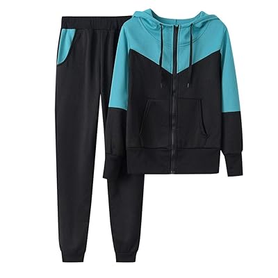 Women's 2-Piece Sweatsuit Set: Long Sleeve Hoodie Kuwait Ubuy