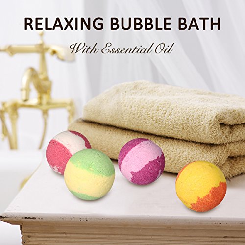 Skymore Bath Bombs,Luxury Spa Bomb,Natural Handmade Essential Oil Bath Ball, Moisturizing Dry Skin&Body Relaxation Fizzy Bath Bombs,Bath Gift Set For Women Men