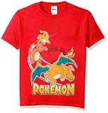 Pokemon Little Boys Charizard Short Sleeve Tee, Red, Small/4