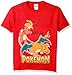 Pokemon Big Boys Charizard Short Sleeve Tee, Red, Medium/10-12