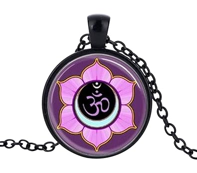 Générique Collier Pendentif Om Mandala Fleur De Lotus