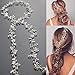 Unicra Bride Long Wedding Hair Vines Crystal Bridal Headpieces Wedding Hair Pieces Accessories for Women and Girls (Silver)