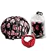 Shower Cap, SS susea Bath Set Double Layer Waterproof Elastic Band Reusable Beauty Salon Spa Travel Women Shower Cap Large
