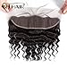QTHAIR 10A Ear To Ear 13x4 Loose Deep Wave Frontal Closure Brazilian Hair(14