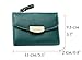 Slim Wallet For Women Ladies Leather Purse Pocket Mini Compact Card Houlder Bifold Pouch with Coin Zipper Pocket Darkgreen