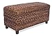 BIRDROCK HOME Abaca Storage Ottoman Bench - Bed Storage Trunk - Espresso Bench - Chest - Safety Hinges