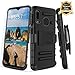 IRUNME for Samsung Galaxy A20 Case/Galaxy A30 Case,Galaxy A20/A30 Phone Case with [Tempered Glass Screen Protector],Full Body Protect Case with Belt Clip Kickstand for Men/Women (Black)
