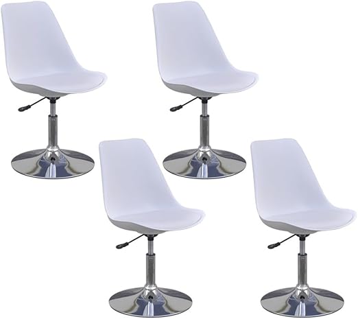 Vidaxl 4x Kuchenstuhl Hohenverstellbar Drehbar Kunstlederstuhl Esszimmerstuhl Amazon De Kuche Haushalt