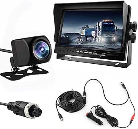 Amazon Obest 7インチ モニター U型 1024 600 バックカメラ 夜でも見える 最新超暗視機能 超高画質 魚眼レンズ 広角170 100万画素 水平解像度1000本 防塵防水ip68 mケーブル付属 防水 仕様 12 24v対応 オンダッシュモニター 車 バイク