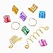 ASPEN BURG 150 Pieces Aluminum Hair Coil Dreadlocks Hair Braid Rings Dreadlocks Metal Hair Cuffs Hair Braiding Beads for Hair Accessory
