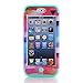 iPod Touch 6 Case, iPod Touch 5 Case, KAMII [Colorful Series] 3in1 Shockproof Full-Body Protective Hard PC+Soft Silicone Hybrid Hard Case Cover for Apple iPod Touch 5 6th Generation (Aqua)