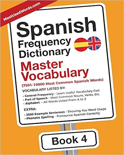 Spanish Frequency Dictionary - Master Vocabulary: 7501-10000 Most Common Words (Spanish-English) Spanish Frequency Dictionary - Master Vocabulary: 7501-10000 Most Common Words (Spanish-English)