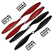 RAYCorp 1045 (10x4.5) Propellers. 32 Pieces(16CW, 16CCW) Black & Red 10-inch Quadcopters & Mutlirotors Props + Battery Strap