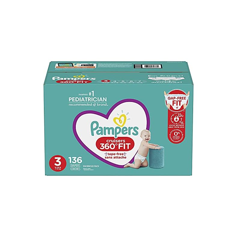 Pampers Cruisers 360 Diapers Size 3 136 Count