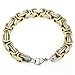 Trendsmax 8mm Mens Chian Byzantine Box Stainless Steel Bracelet 7-11 inch Gold Silver Tone