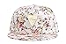 Yonala Fashion Floral Snapback Hip-Hop Hat Flat Peaked Baseball Cap for Four Seasons Beige