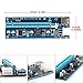 Ubit 4 in 1 PCI-E Riser Adapter Board + 6 PIN 16x to 1x Powered Riser Adapter Card w/ 60cm USB 3.0 Extension Cable & 6-Pin PCI-E to SATA Power Cable - GPU Riser Adapter - Ethereum Mining ETH