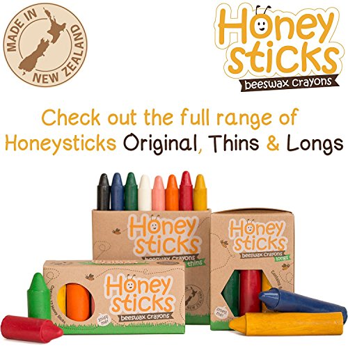 Honeysticks 100% Pure Beeswax Crayons Natural, Safe for Toddlers, Kids and Children, Handmade in New Zealand, For 1 Year Plus (Twin Pack, 12 per Pack) - Thumbnail 6