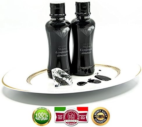 Balsamic Vinegar of Modena, 100% Natural Flavor Rich Balsamic Vinegar Dressing, Best Recommended Balsamic Vinegar Glaze, Diamond Creamy Vinegarette (2 Pack 200ml)