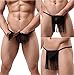 Love Secret Mens Sexy Tassel Transparent Thong G-String for Sex Black