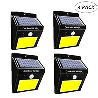 48 COB Wall Lights Outdoor, Solar Motion Sensor Wall Light Waterproof Wall Lighting Wireless Solar Powered Security Wall Led Lights for Garden Fence Deck Yard Garage Driveway