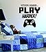 Study Hard Play Harder Decal Sticker Wall Vinyl Art Design