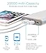 Aduro Portable Charger Power Bank 20,000mAh External Battery Pack Dual USB Phone Charger for Cell Phones, iPhone, iPad, Samsung Galaxy, Android, and USB Devices (White)