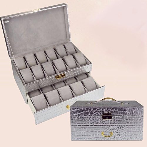 QPSSP Jewelry Box Double Cassette Drawer Containing Cortex Watch Watch Box 22 Epitope Interlocking Business Birthday Gift Box,C