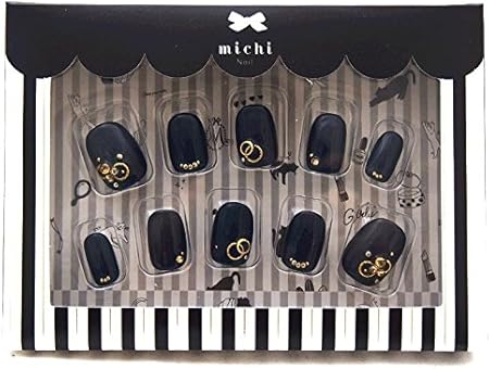 Amazon Michi Nail ミチネイル ネイビービジューネイルs Pu129 ミチネイル Michi Nail ネイルチップ 通販