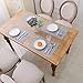 Placemats,Placemats for Dining Table,Heat-Resistant Placemats, Stain Resistant Washable PVC Table Mats,Kitchen Table mats (4, Smoky Grey)