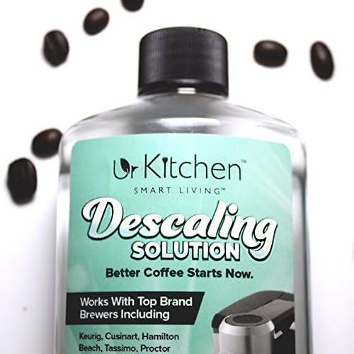 [BEST QUALITY] urKitchen Descaling Solution - Coffee Machine Descaler For Keurig Cusinart Hamilton Beach Tassimo Breville Mr. Coffee &amp; More - Also Great Descaler For Espresso Machine - 100% SAFE