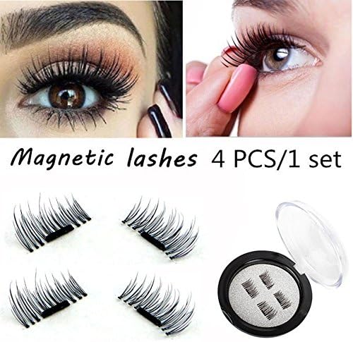 4Pcs 3D Magnetic False Eyelashes Natural Extension Eye Beauty Make up Accessories Soft Hair False Eyelashes