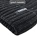 CAMOLAND Men's Fleece Wool Cable Knit Winter Beanie Hat(Black)