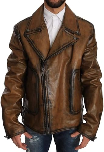 Brown Leather Motorcycle Jacket