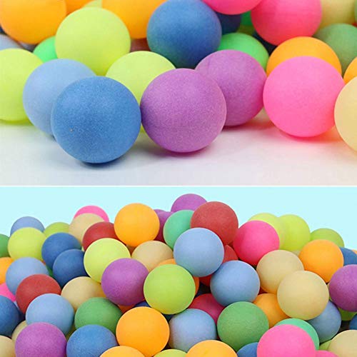 THAWxe Colored Ping Pong Balls, 100Pcs Colored Ping Pong Balls Entertainment Table Tennis Mixed Colors for Game - Random Color